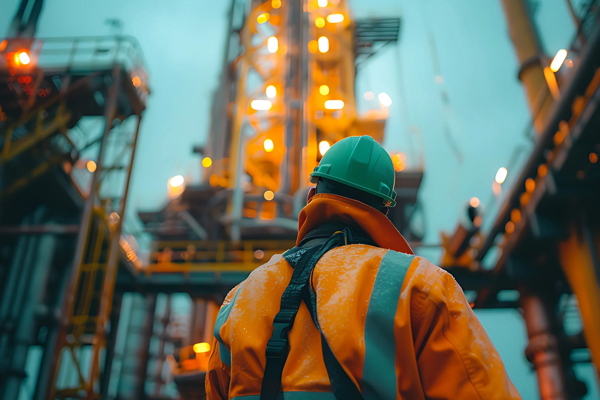 Energy professional at an industrial facility